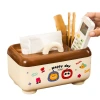 Cute desktop storage box, large-capacity student desktop organization, compartments, shelf, stationery pen holder, a must-have for the new term Item Picture